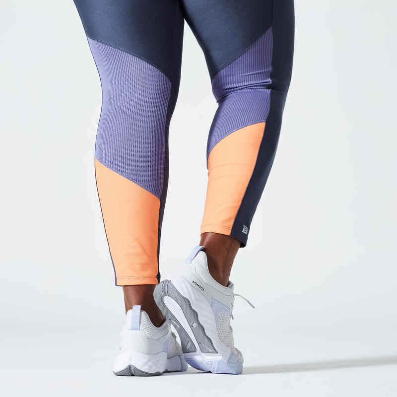 Women's Plus-Size Fitness Cardio Leggings with Pocket - Grey