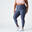 Mallas Leggings Fitness Cardio talla grande bolsillo Mujer Domyos 120 gris