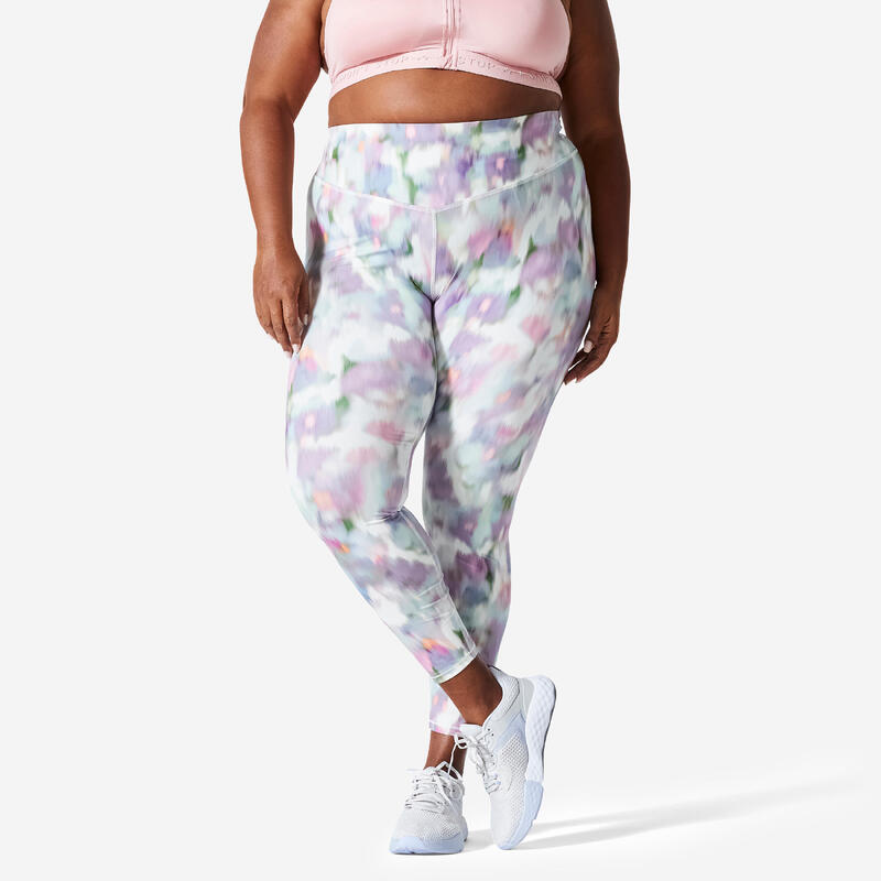 Leggings de Cardio Training Cintura Subida Mulher Estampadas (Tamanho Grande)