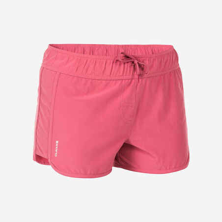 Rožnate ženske plavalne kratke hlače z elastičnim pasom TINI 