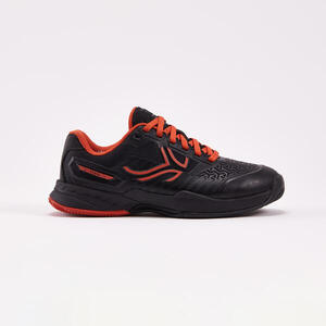 Zapatillas de tenis Niños Tierra batida Artengo TS990 negro y rojo