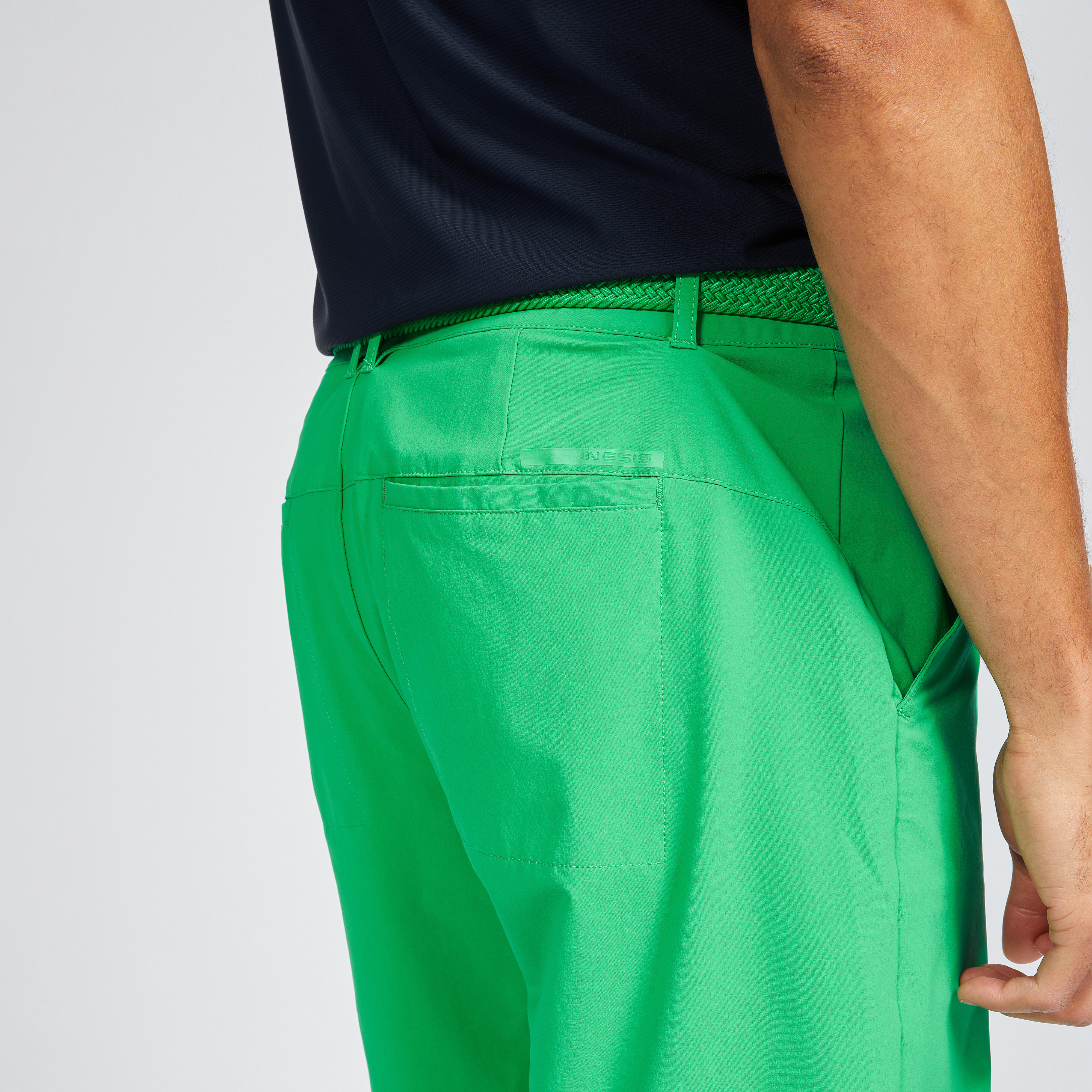 Men s golf shorts WW500 dark green