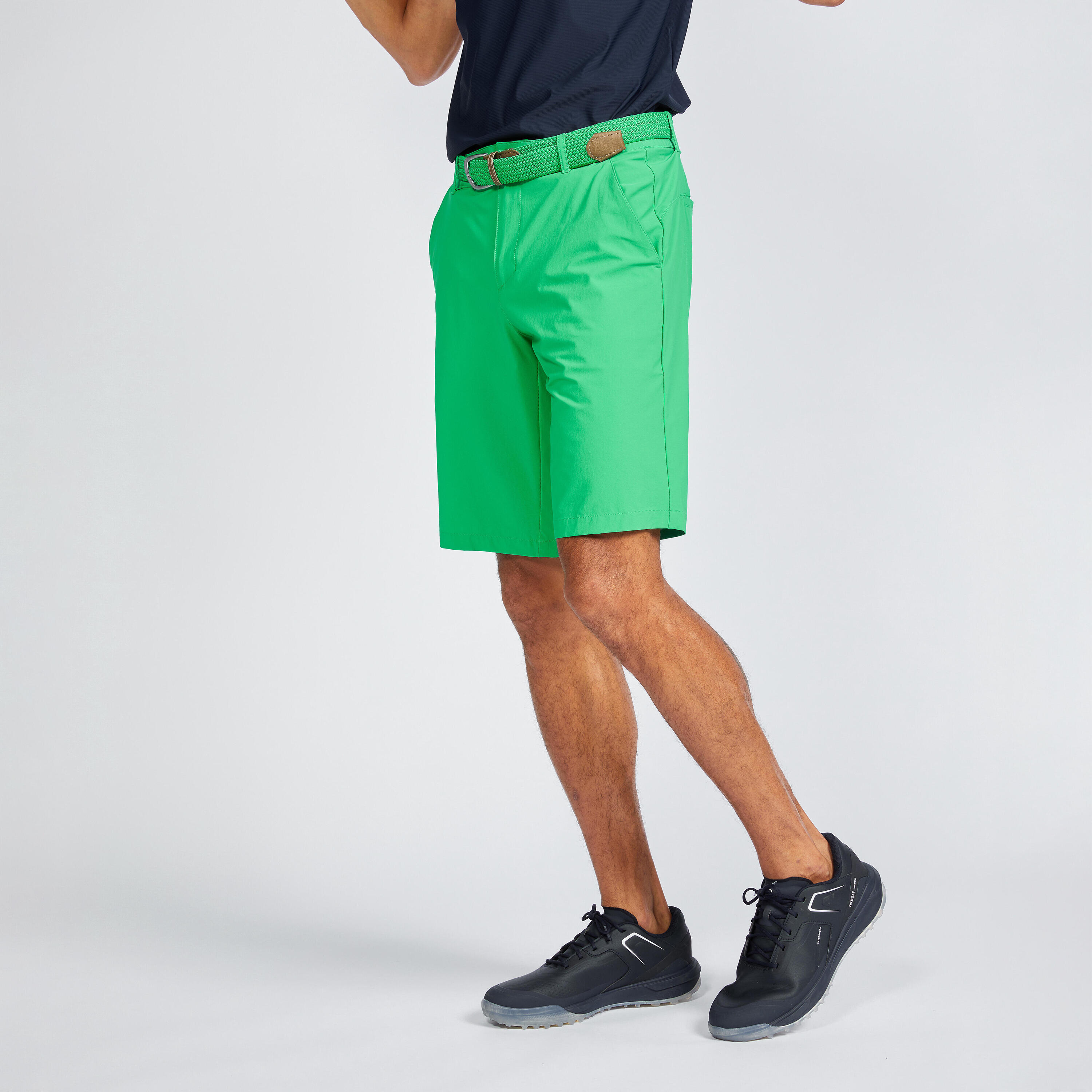 Men's golf shorts - WW500 dark green 1/6