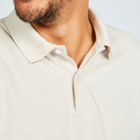 Men's short-sleeved golf polo shirt - MW500 linen