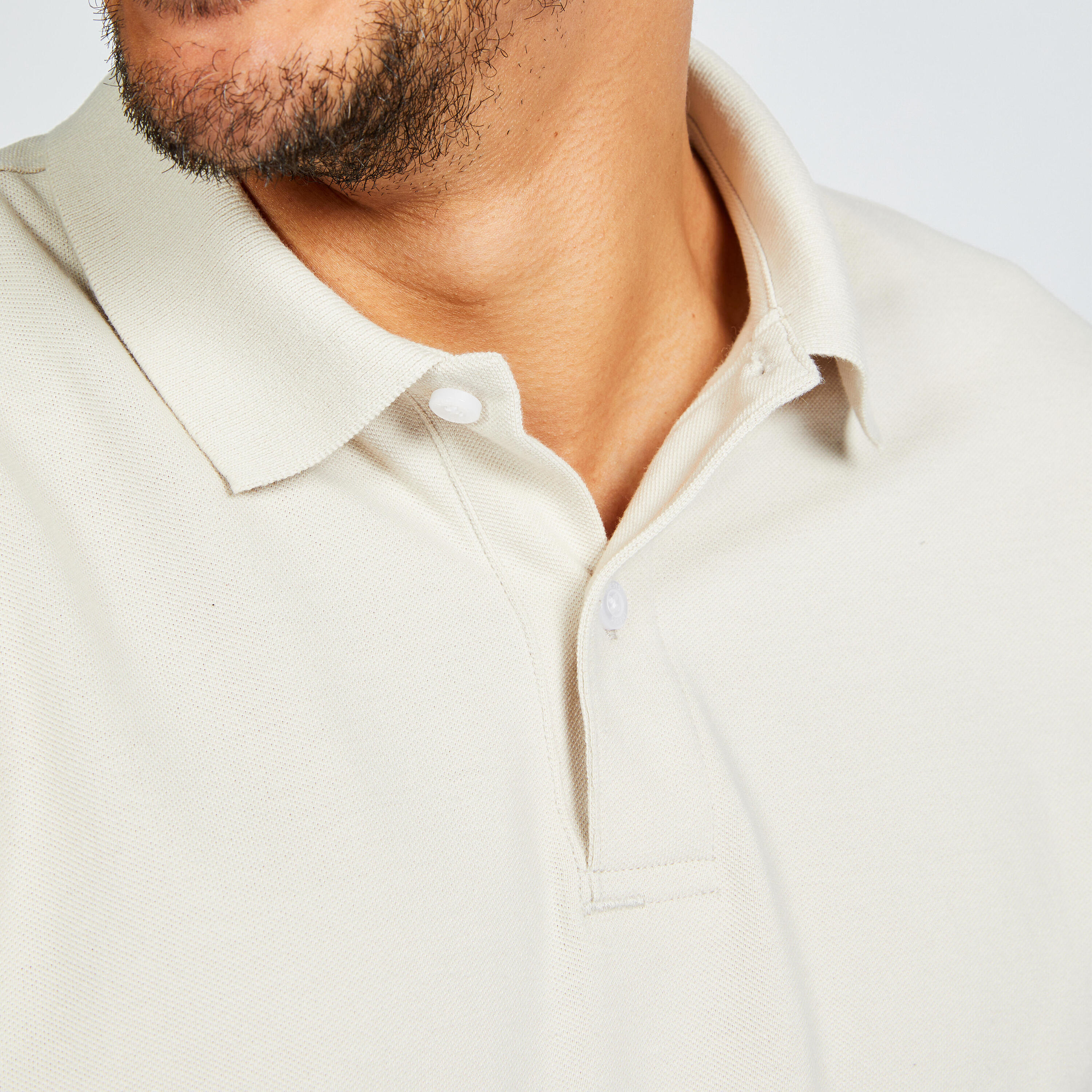 Men's short-sleeved golf polo shirt - MW500 linen 3/5