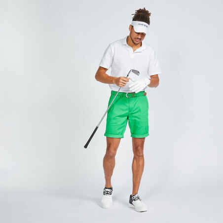 Men's golf chino shorts - MW500 green