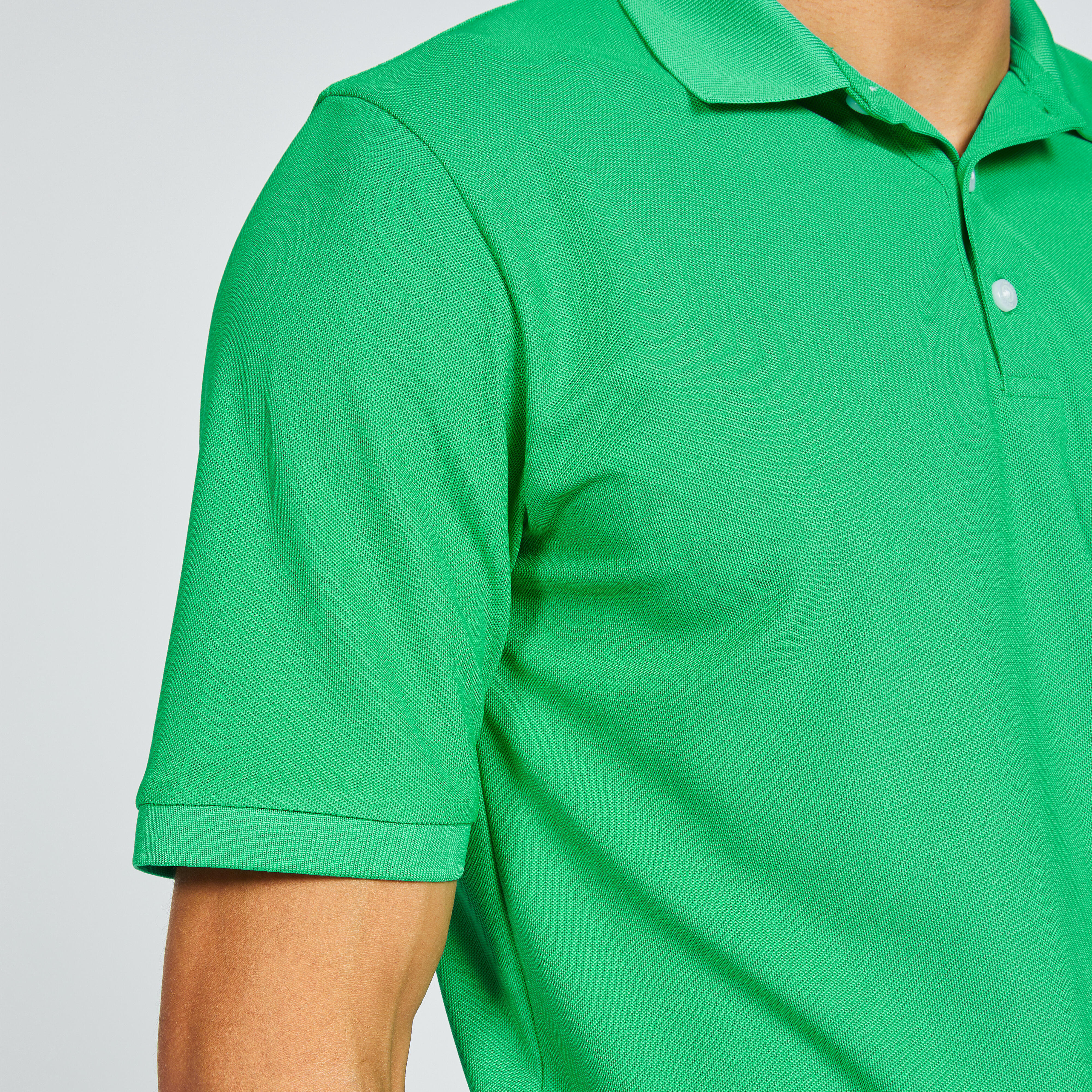 Men’s S-S Golf Polo Shirt - WW 500 Green - INESIS