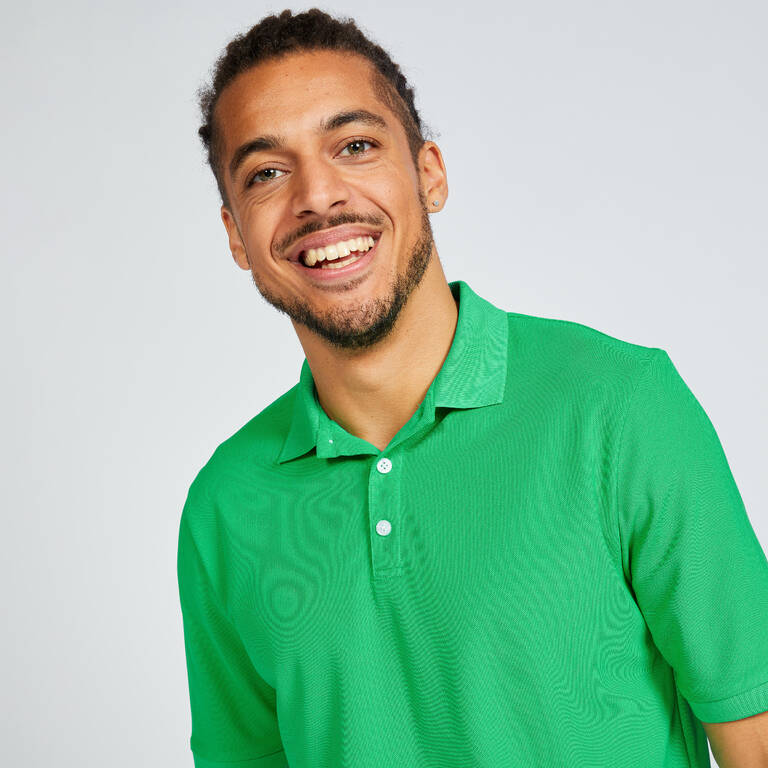 Men's short-sleeved golf polo shirt - WW500 green