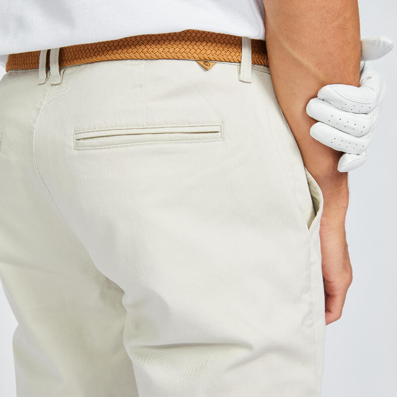 Men's golf chino trousers - MW500 linen