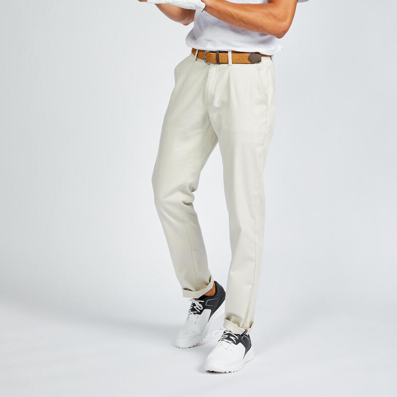 Golfbroek voor heren MW500 vlasbeige