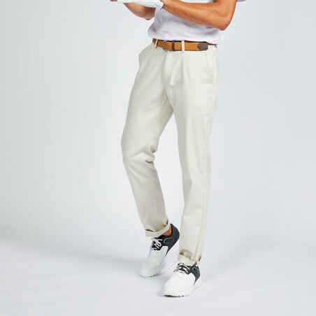 Vyriškos kelnės golfui „MW500“, lino spalvos