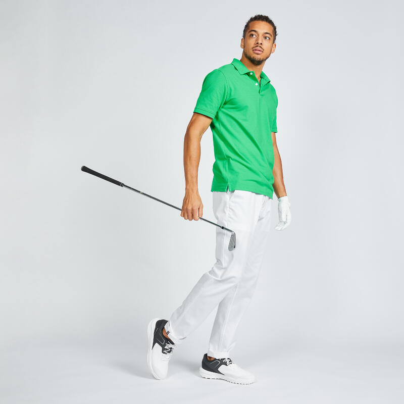 Men's short-sleeved golf polo shirt - MW500 green