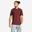 Men's short-sleeved golf polo shirt - WW500 burgundy