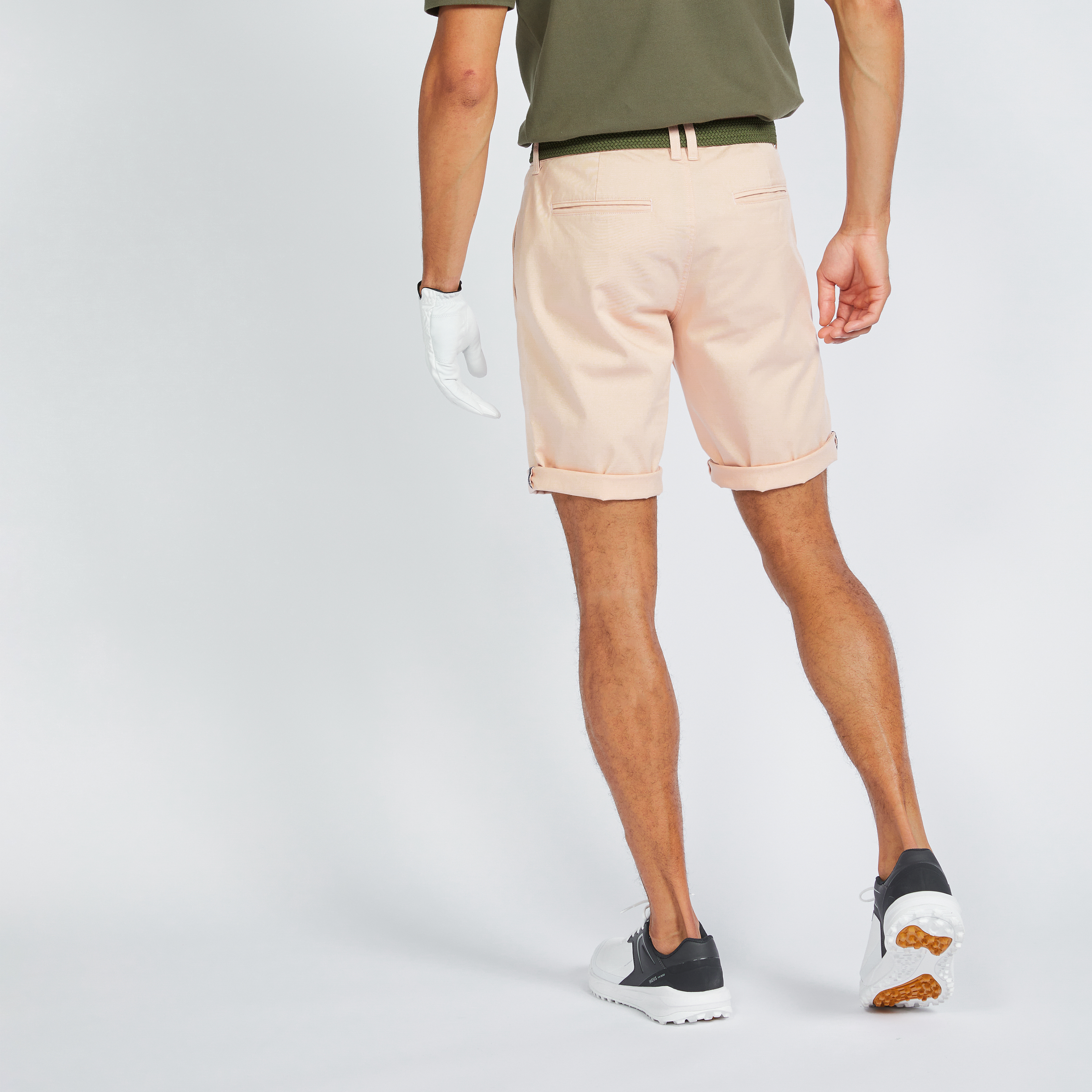 SHORT GOLF HOMME - MW500 ROSE PÂLE