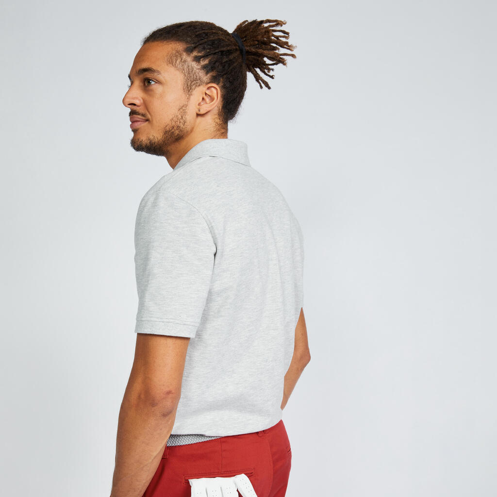 Polo de golf en coton polyester manches courtes homme, MW500 rose foncé