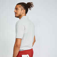 Men’s golf cotton short-sleeved polo shirt - MW500 Light grey