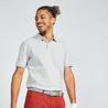 Men's short-sleeved golf polo shirt - MW500 light grey