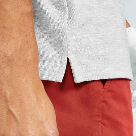 Men's golf short-sleeved polo shirt - MW500 light grey