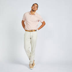 Men's golf short-sleeved polo shirt - MW500 pale pink