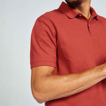 Men's short-sleeved golf polo shirt - MW500 dark red