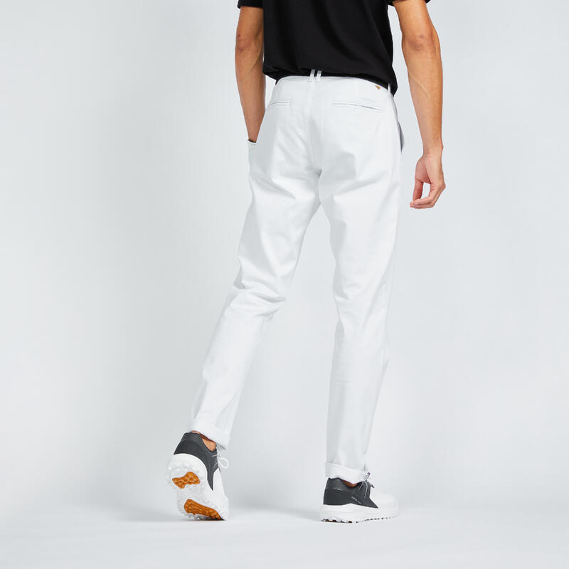 Pantalon chino golf Homme - MW500 blanc glacier