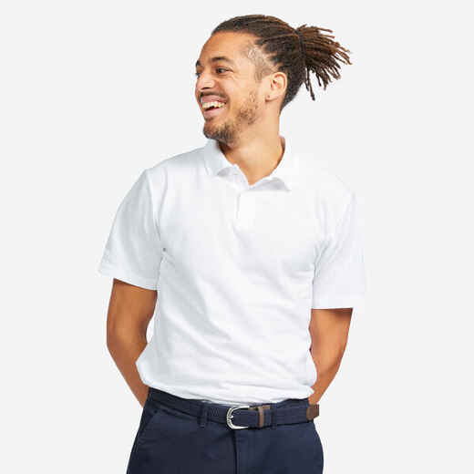 
      Men's short-sleeved golf polo shirt - MW100 white
  