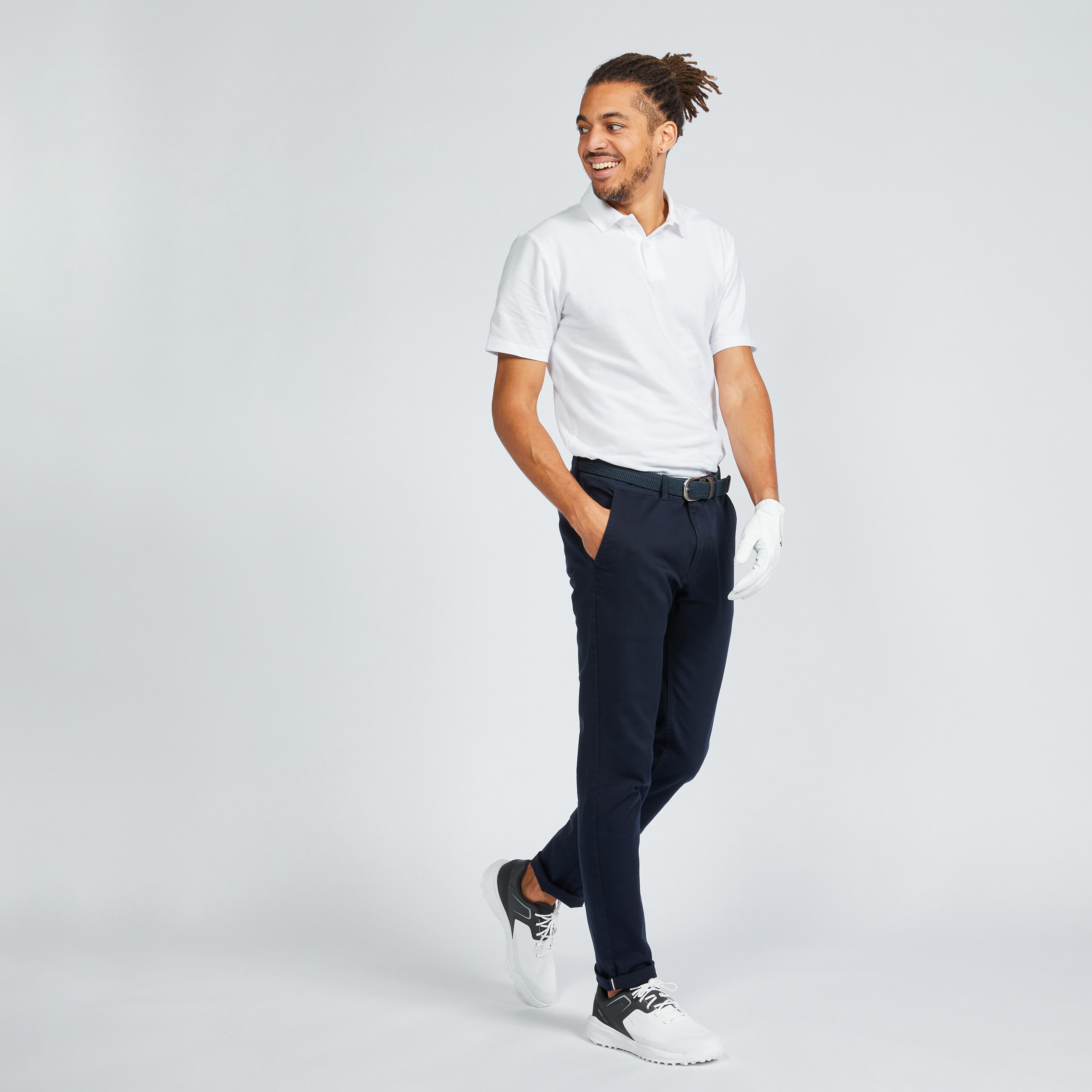 Portrait of Young African American Man in New York City. Wearing blue  blazer, white shirt, blue pants, young black college student standing  against silver metal wall on campus, looking away, thinking. Photos |