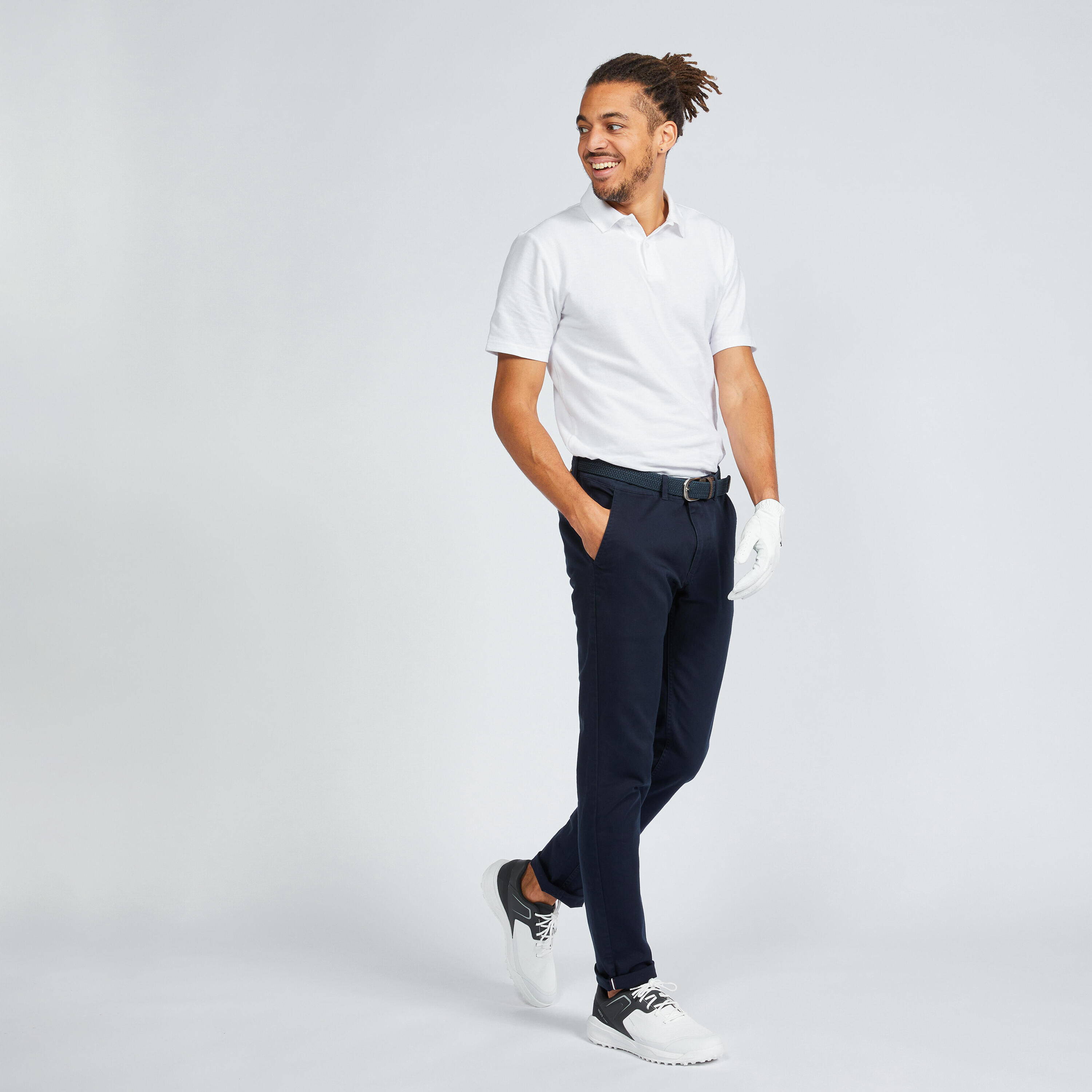 Polo golf manches courtes Homme - MW100 blanc 2/5