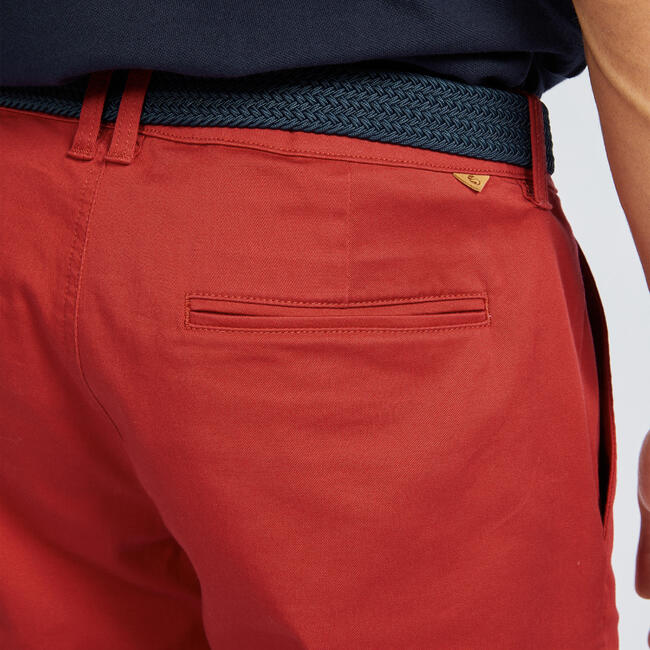 Men's golf shorts - MW500 dark red