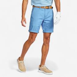 Men's golf chino shorts - MW500 Mediterranean blue