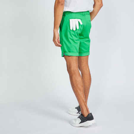 Men's golf chino shorts - MW500 green