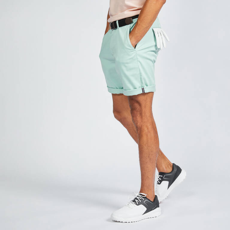 Men's golf shorts - MW500 pale green