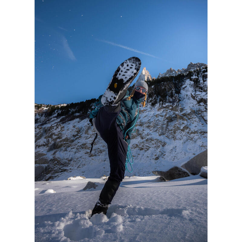 Pantalón de montaña y alpinismo impermeable con tirantes Mujer Simond Ice