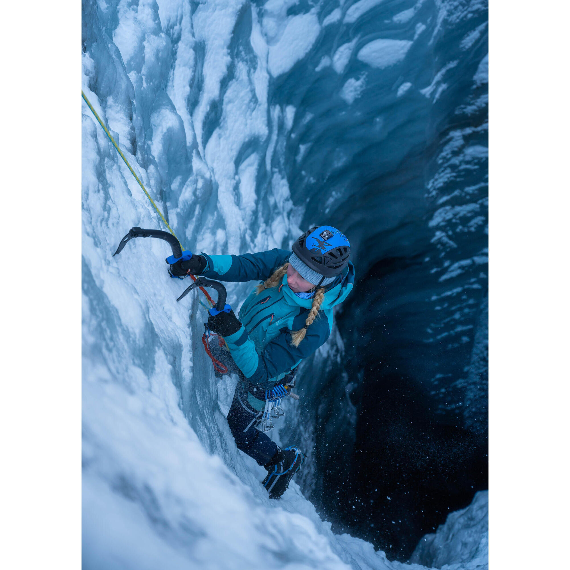 Scarpone da alpinismo 4 stagioni - blu ghiaccio/nero