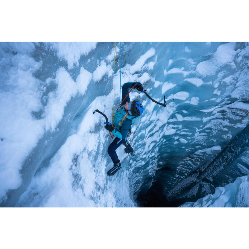 Calças de alpinismo impermeáveis ICE mulher azul/preto
