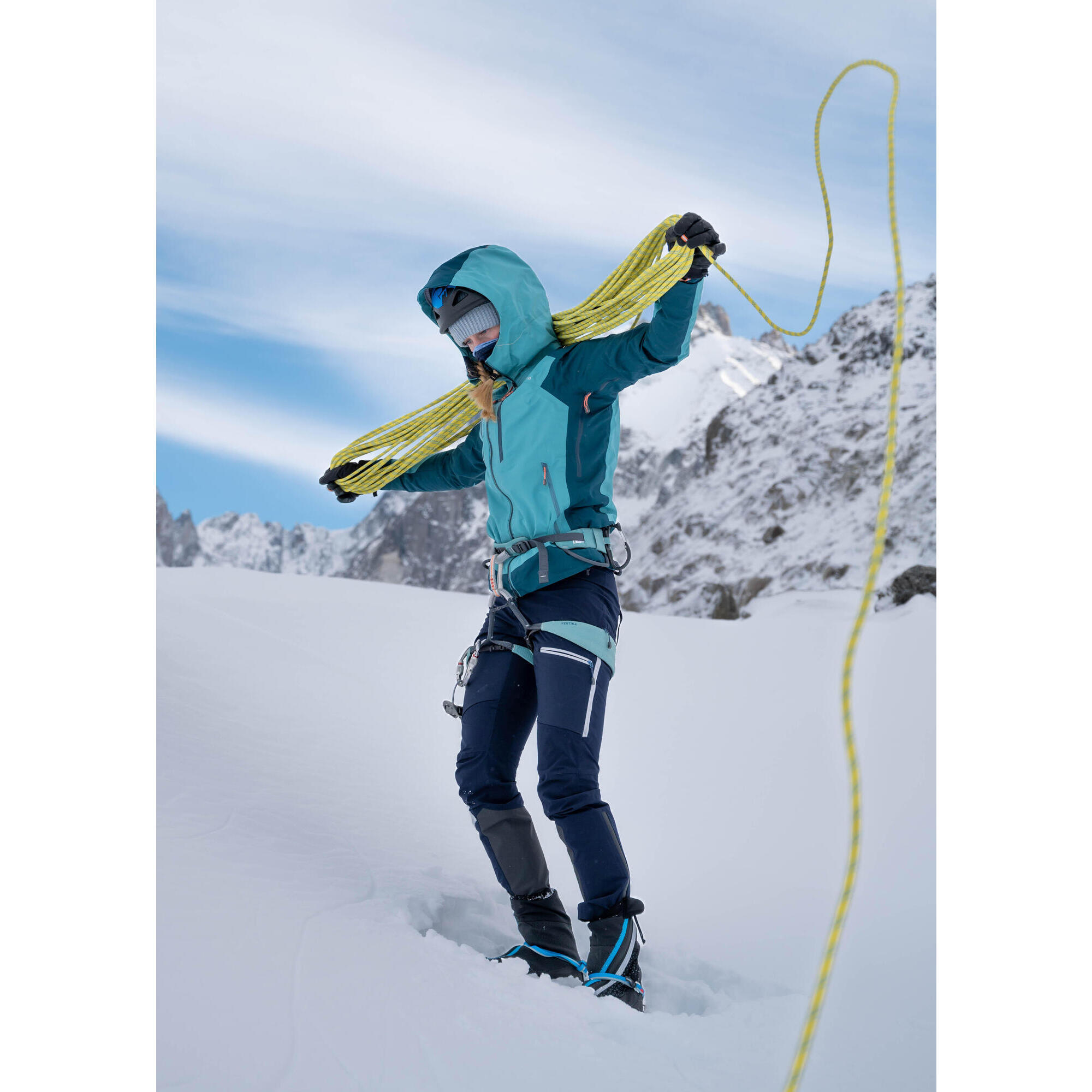 Pantalon impermeable d alpinisme ICE Femme Bleu noir SIMOND Decathlon