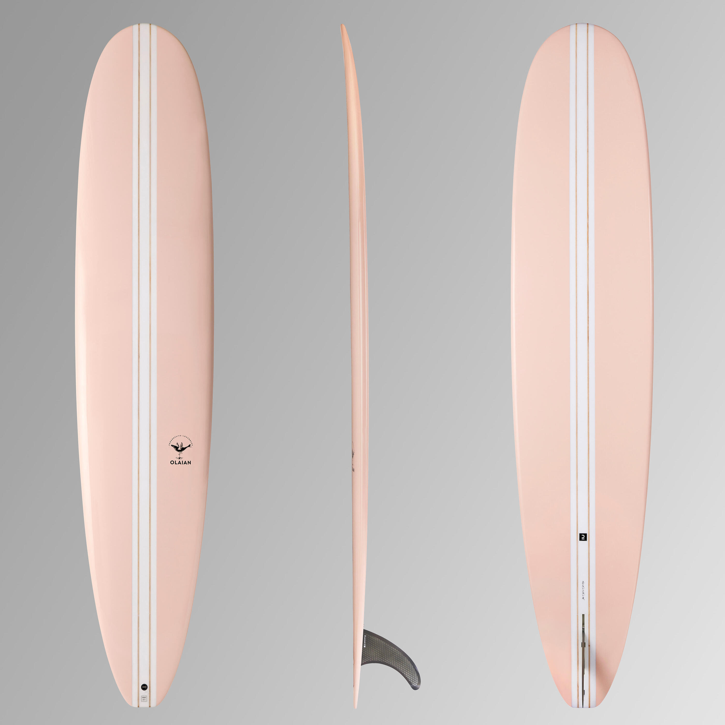 OLAIAN LONGBOARD 900 9'4" 74 L. Comes with 1 x 10" fin.