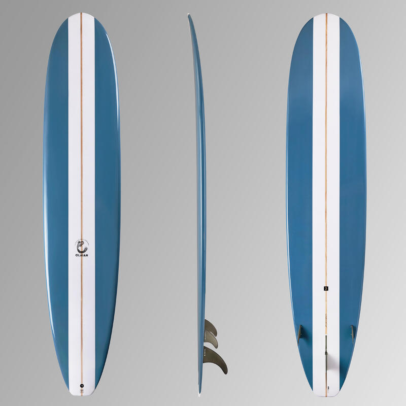 Placă SURF LONGBOARD 900 9' 67 L . vândută cu 2 +1 înotătoare centrală de 8".