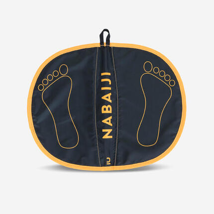 Bodenmatte fürs Schwimmbad - Hygiene Feet blau/orange