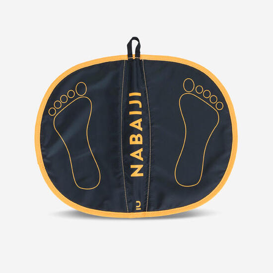 Bodenmatte fürs Schwimmbad - Hygiene Feet blau/orange