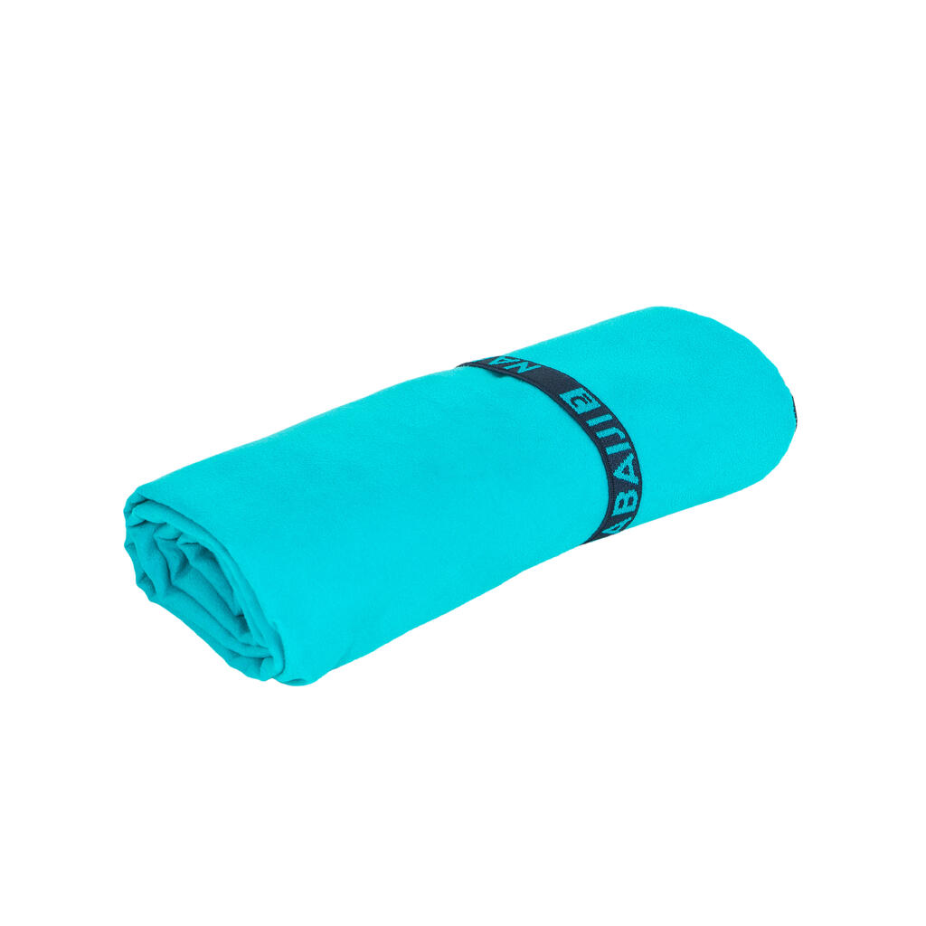 Toalla de microfibra talla L 80 x 130 cm para natación Nabaiji bicolor