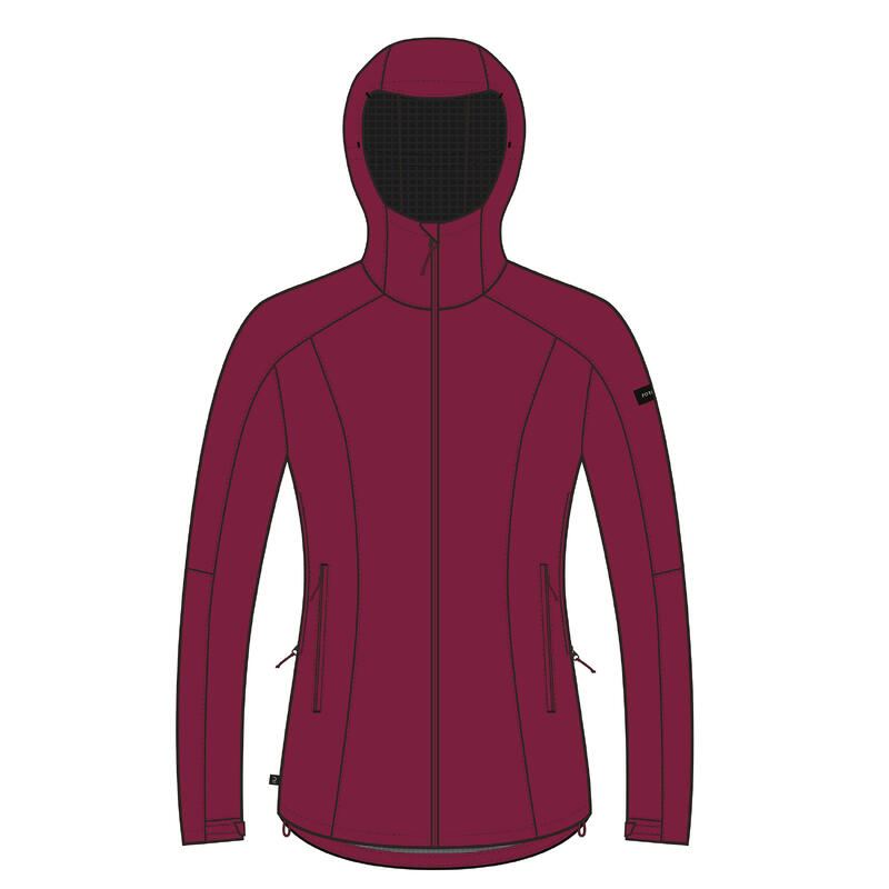 Geacă Softshell Trekking MT500 WINDWARM Damă