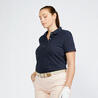 Women's short-sleeved golf polo shirt - MW500 navy