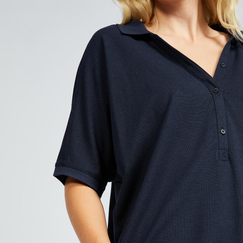 Women's golf short sleeve polo shirt - MW520 navy blue