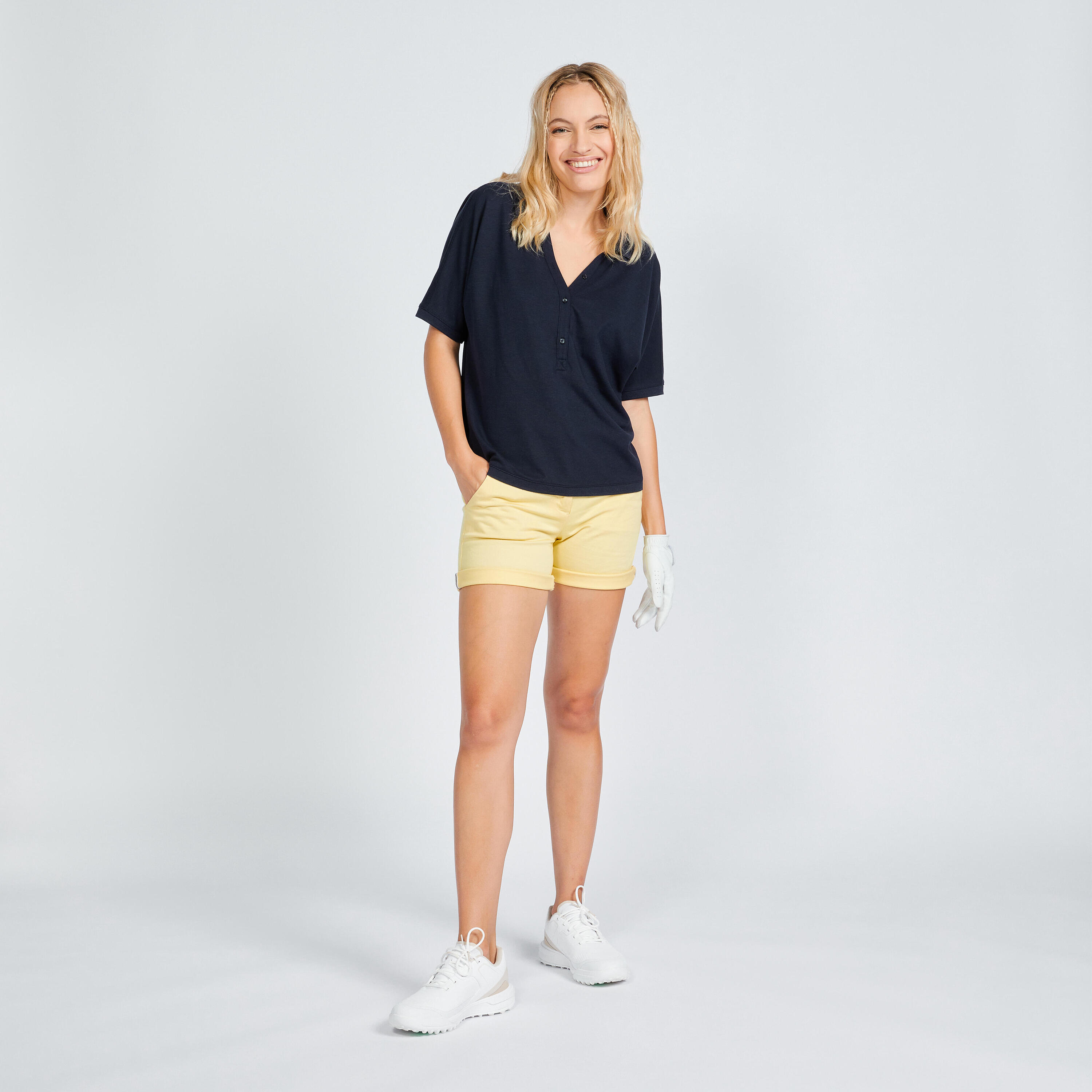 Women's golf short sleeve polo shirt - MW520 navy blue 2/6