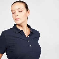 Γυναικεία κοντομάνικη μπλούζα πόλο για γκολφ - MW500 Ναυτικό μπλε