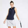 Damen Golf Poloshirt Top ärmellos - WW500 blau