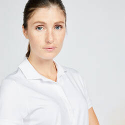Women's short-sleeved golf polo shirt - MW500 white