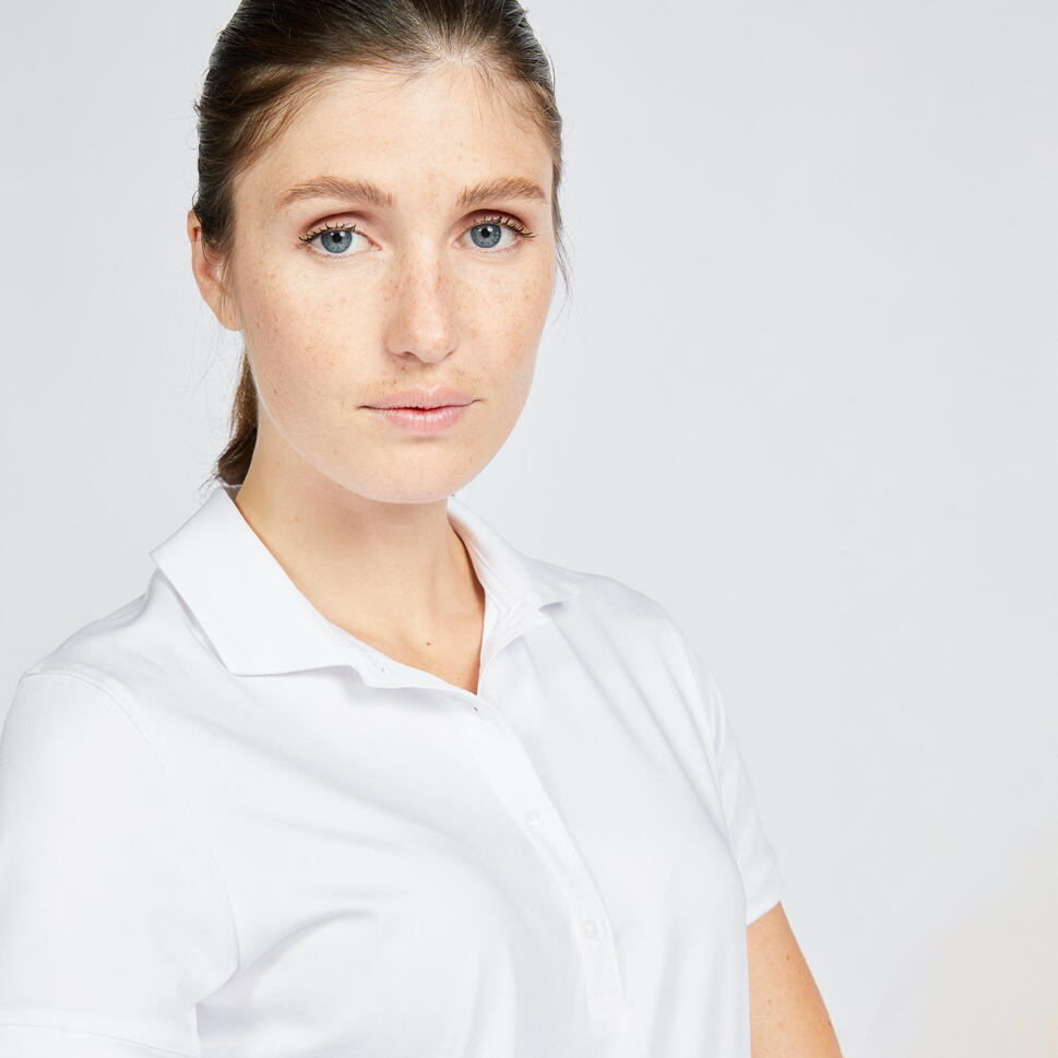 Koszulka polo do golfa damska z krótkim rękawem Inesis WW500