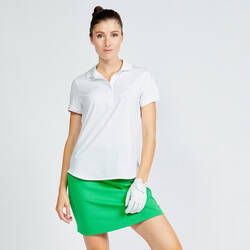 Women's short-sleeved golf polo shirt - MW500 white